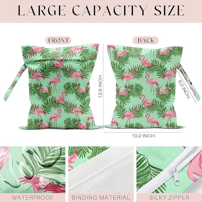 4 Pack Wet Bag for Swimsuit, Beach Travel Essentials Wet Dry Bag, for Sunscreen Toiletry Dirty Clothes Yoga Gym Diaper, Friend Summer Beach Vacation Gifts. Land, sea and air