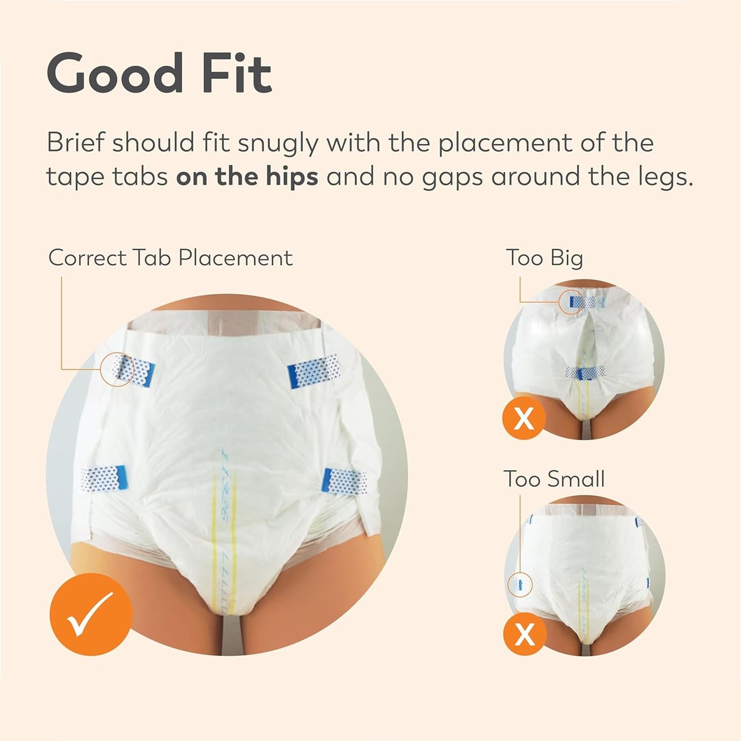 Tranquility Premium ATN Disposable Briefs with Tabs, Overnight Protection Superabsorbent Core for Leak-Free and Full-Fit Comfort, Medium 12ct Bag