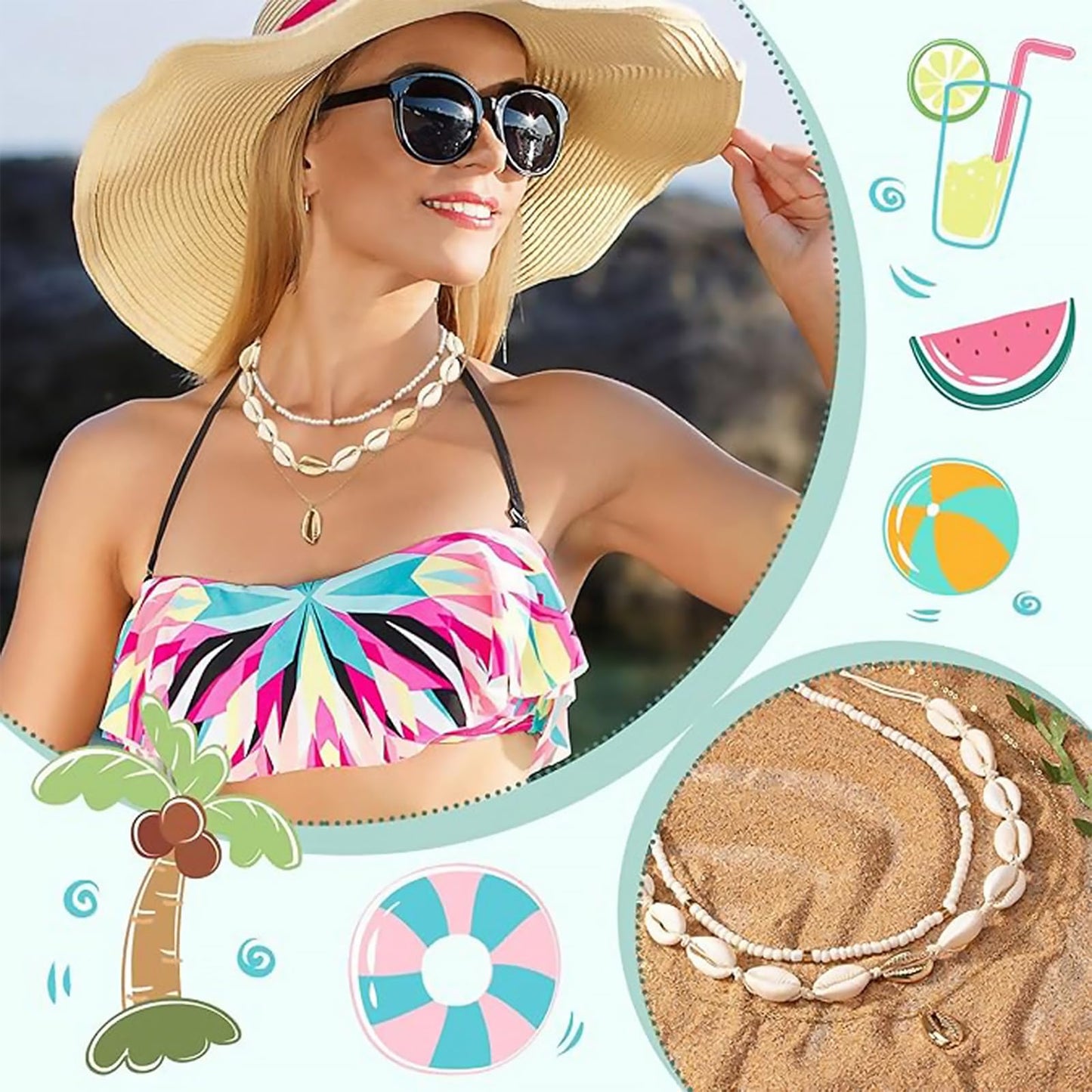 YANCHUN Layered Necklace Choker for Women Stacks Necklaces Star Necklace Y2K Accessories Stocking Stuffers Fashion Jewelry Chris