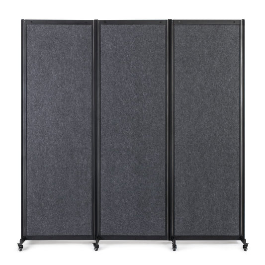 Strongbird Room Partition,Office Divider,Portable Commercial Screen Dividers,Privacy Partition Separator,Classroom School Dividers,6'4"W x 6'7"H,3 Panel,Grey