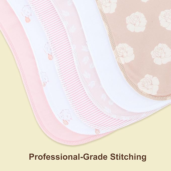 Baby Burp Cloths & Baby Bibs 2-in-1 Design Large Size 3 Layers Thicken Cotton Super Absorbent and Soft Baby Spit Up Burping Rags Baby Burp Cloth Set for Boys and Girls Solid 12 Pack