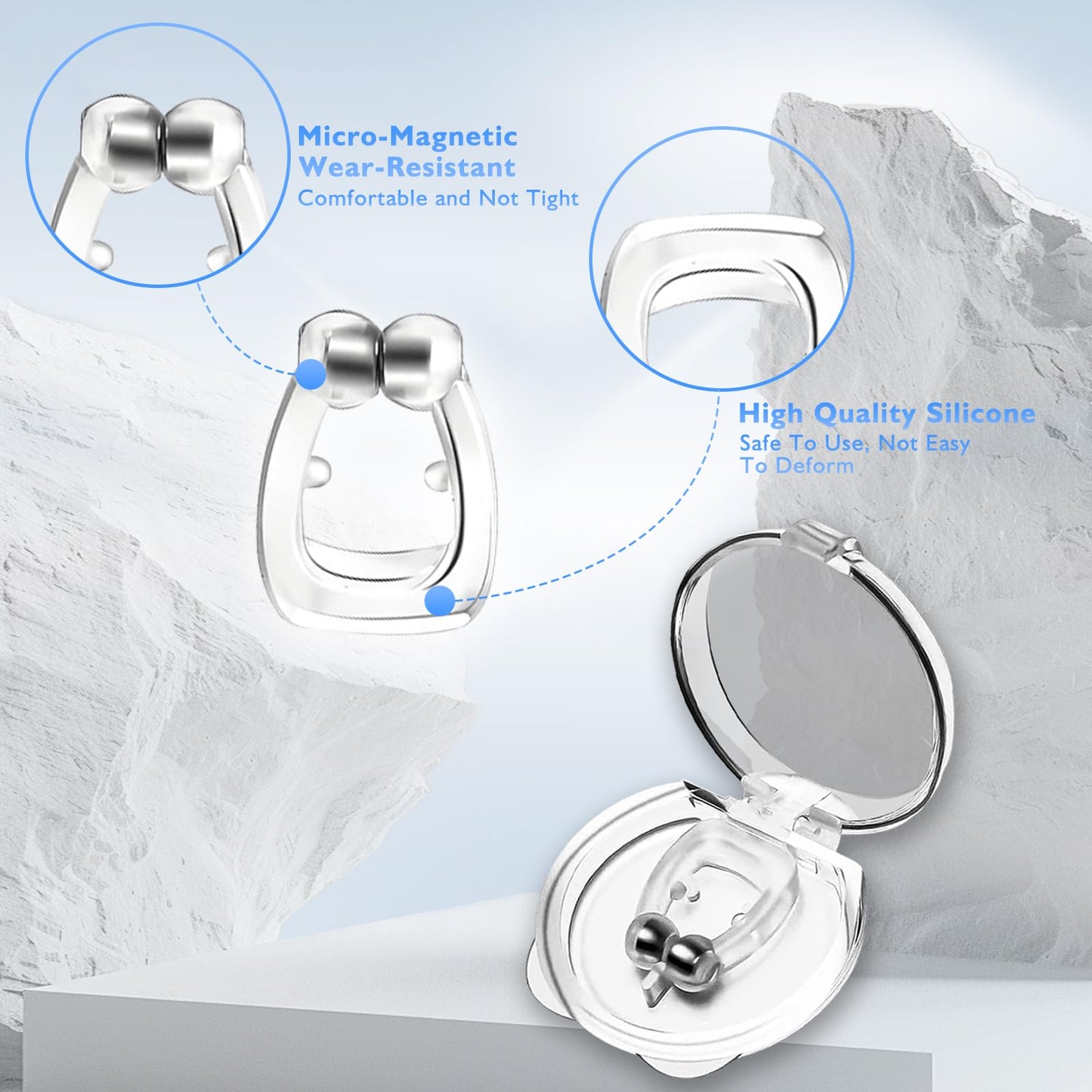 Anti Snoring Devices, Silicone Magnetic Anti Snoring Nose Clip