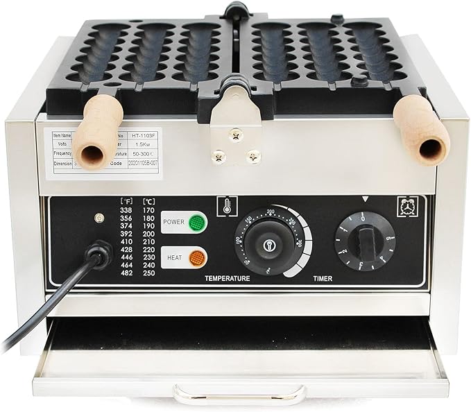 Commercial Electric Bubble Skewer Waffle Ball Machine Nonstick Waffle Balls Maker Iron Popular Snack Equipment New Belgium Waffle Ball Stick Maker 110V 1500W