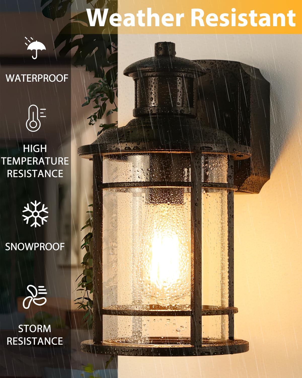 Porch Lights With Gfci Outlet  Dusk To Dawn Motion Sensor Outdoor Lights  3 Lighting Modes Waterproof Anti-Rust Alunmium Outside Porch Wall Light  Exterior Light Fixture For House Garage Front Door
