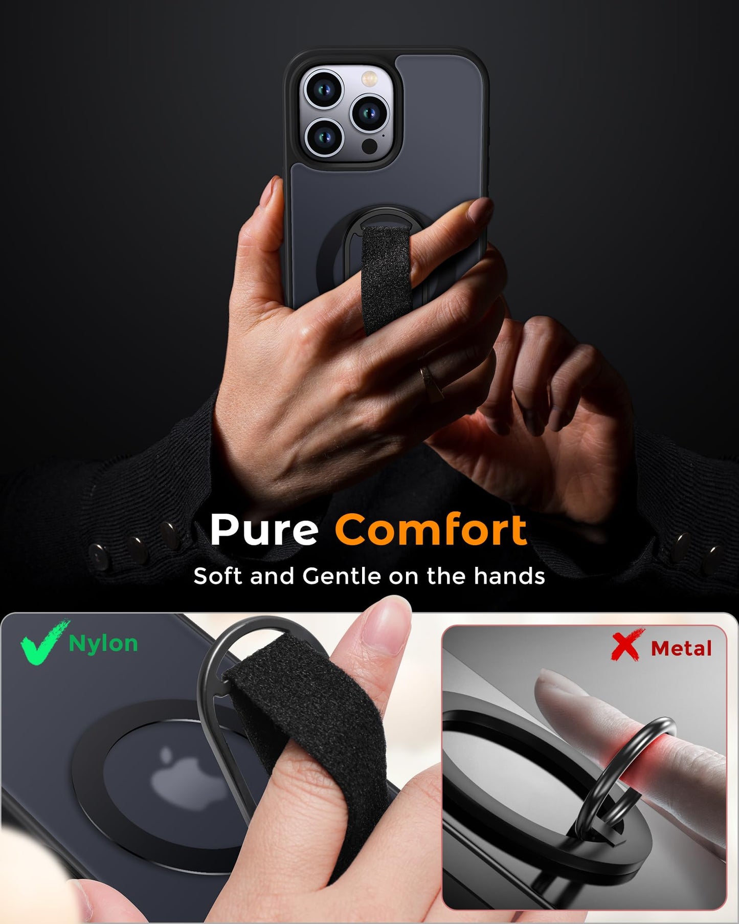 Shields Up For Iphone 16 Pro Case With Stand, 16 Pro Phone Case With Ring Holder & Phone Grip [Compatible With Magsafe] Transluc