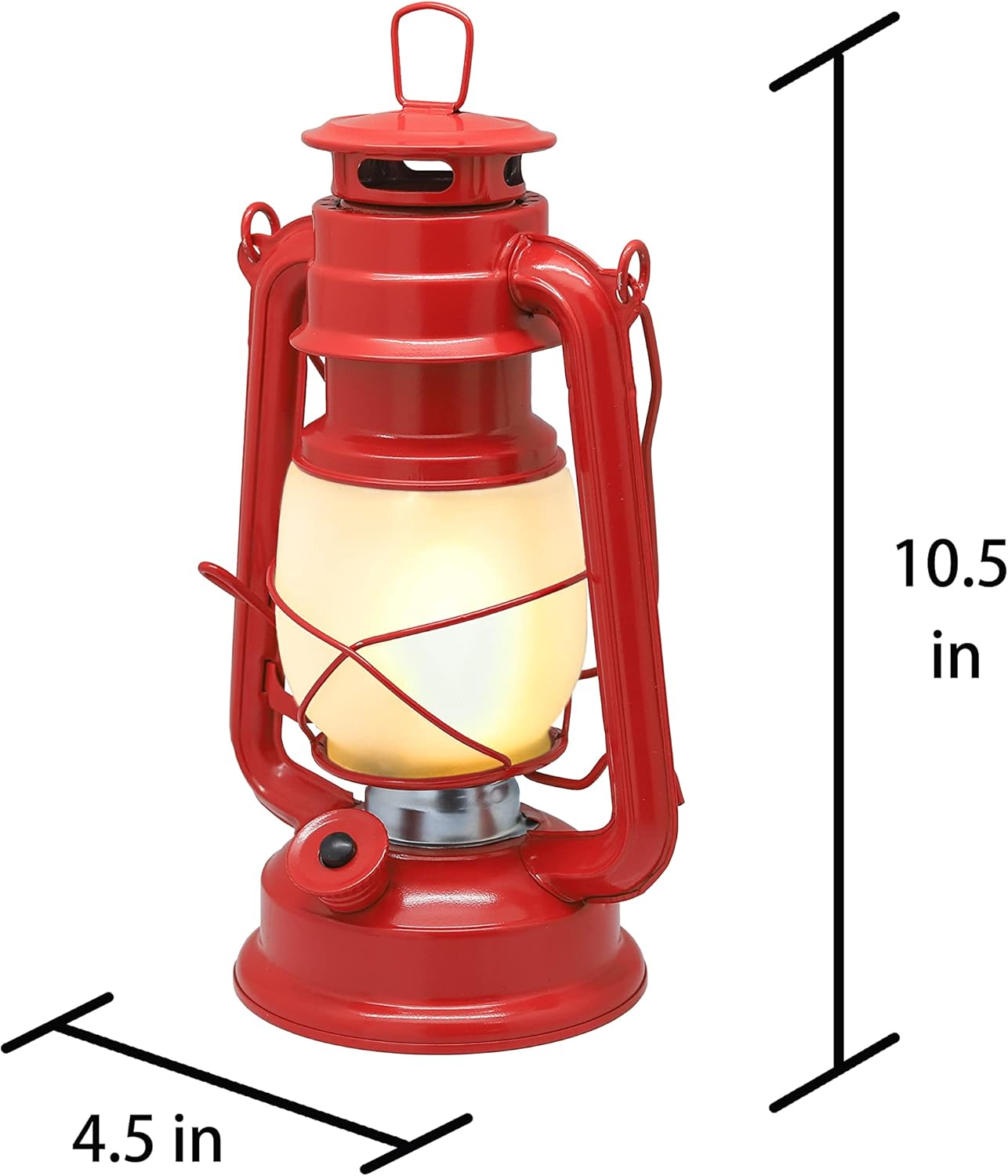 YAKii LED Vintage Flame Lantern Metal Outdoor Hanging Lantern with Dancing Flame Battery Operated Halloween Outdoor Indoor Decoration(Red Pack of 2)