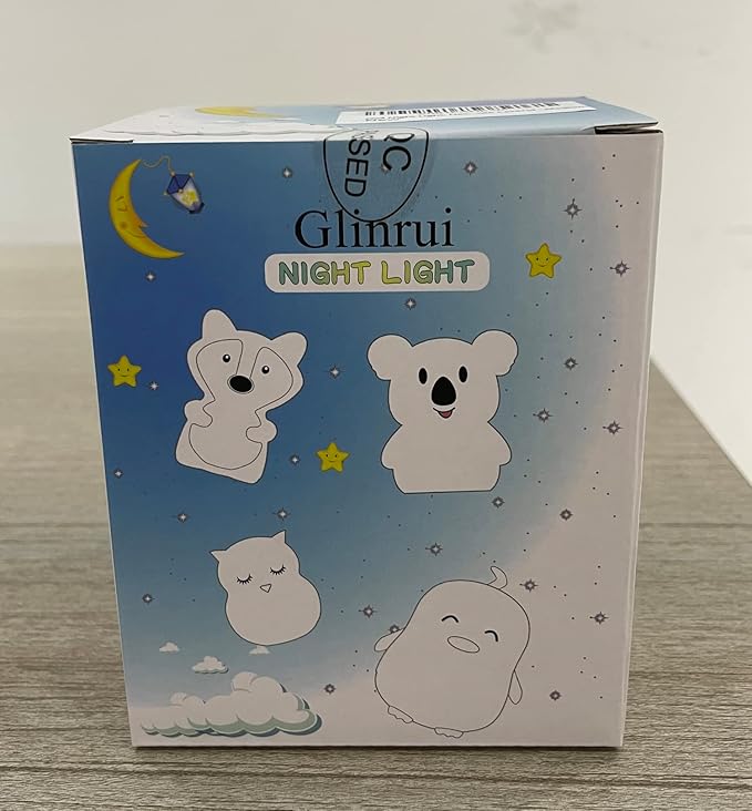 Large Penguin Night Lights for Babies Bedroom Light, lamp Kids, Toddler Nursery lamp Soft Decorative Lamps - Break Resistant, Eye Caring, Adjustable Brightness & Color, Time Setting - Large