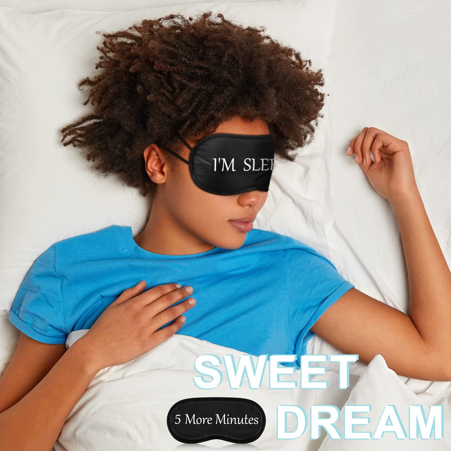 Eurzom 40 Pcs Funny Sleep Eye Mask Soft Night Mask Bulk for Sleeping Blackout Blindfolds with Adjustable Strap for Women Men Kids Nap Meditation Party Travel Gifts Favors(Black)