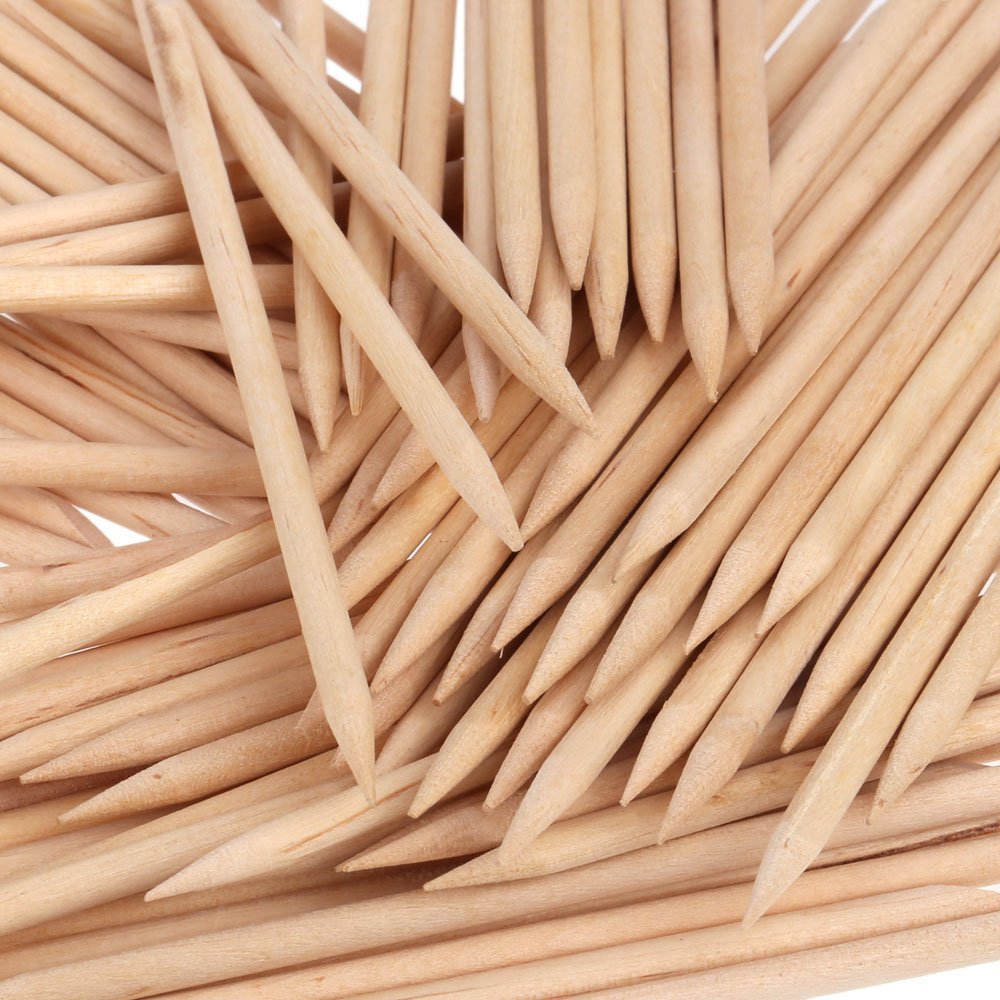 Orange Wood Sticks, Nail Art, Cuticle Pusher Remover, Manicure Pedicure Tool (100 Pieces)