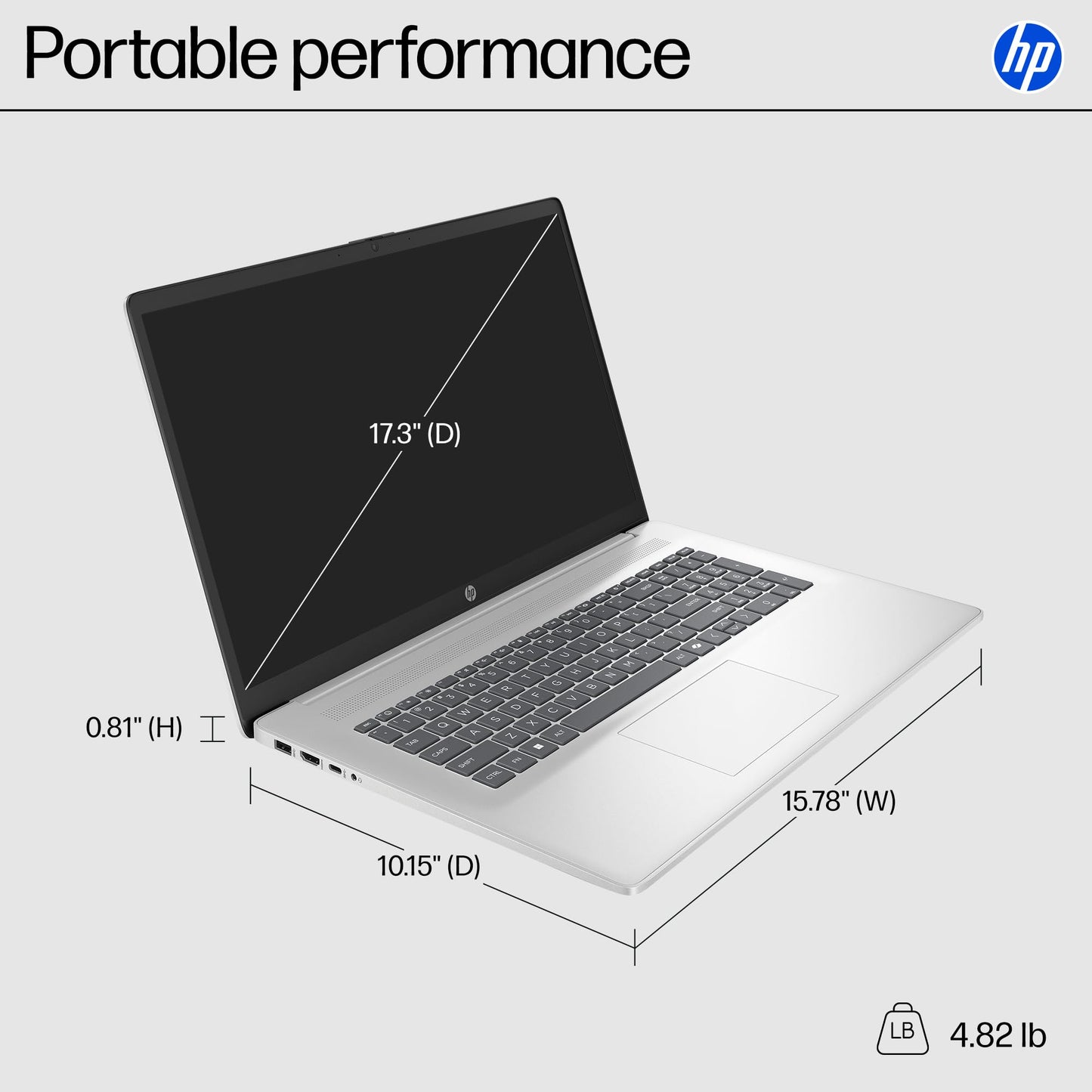 Hp 17.3 Fhd Laptop, Amd Ryzen 5 7430U 6-Core(Up To 4.3Ghz), 64 Gb Ram, 2 Tb Ssd, Amd Radeon Graphics, Ips Anti-Glare Display, Co