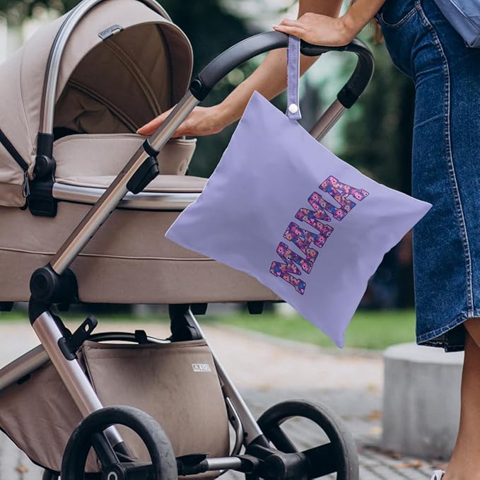 Gifts for New Mom, Mama New Mom Gifts 4 Pack Cute Wet Bag Waterproof Reusable Wet Dry Bag for Swimsuit Clothes Diaper Travel Beach Pool Gym Toiletries Cruises Birthday Camping Postpartum Christmas