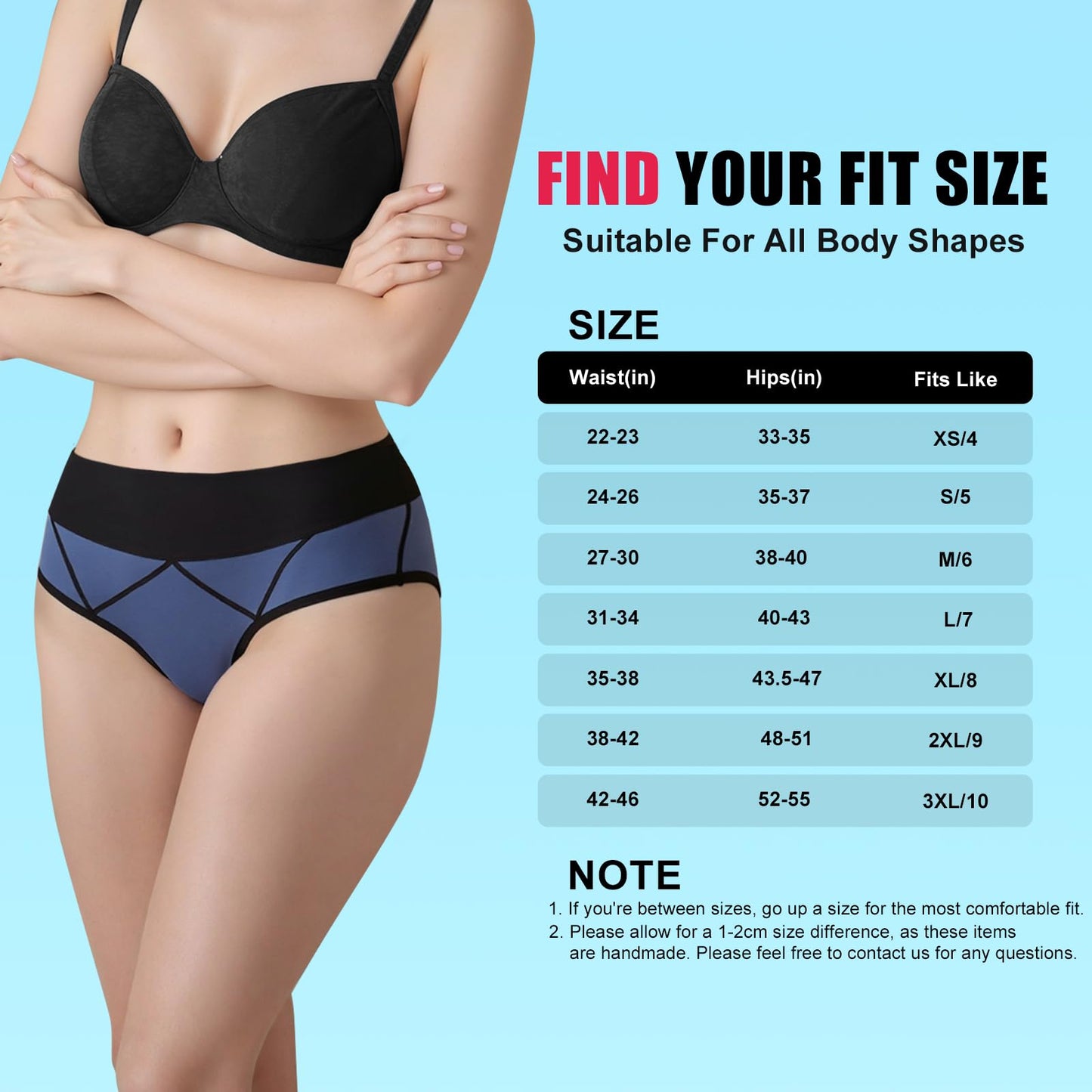 Incontinence Underwear for Women - Upgraded High Absorbency Period Underwear for Women - Washable Leak-Proof Underwears for Ladies, Postpartum, Bladder Control, Reusable Cotton Period Panties Briefs