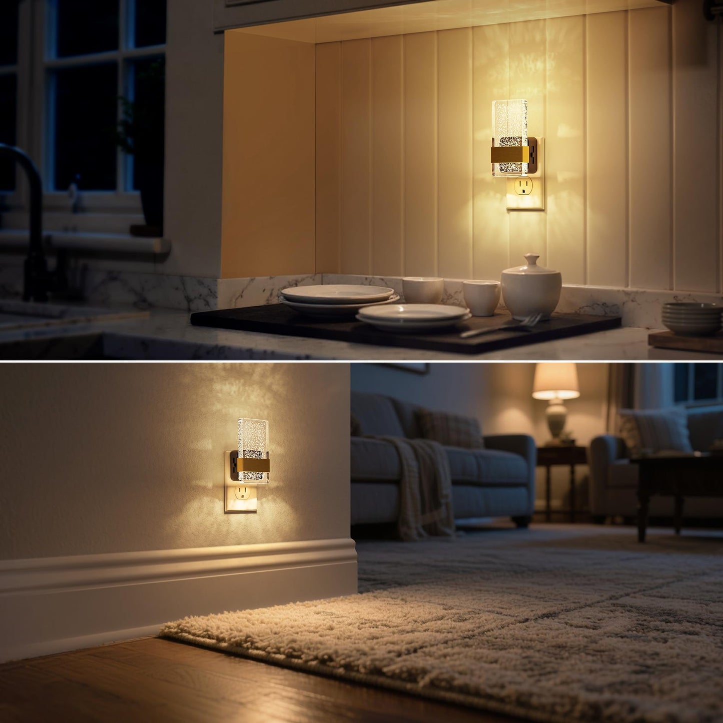 Doresshop Led Night Lights Plug Into Wall [2 Pack]  0-100Lm Dimmable Nightlight  Bubble Decorative Night Light With Dusk-To-Dawn Sensor  Wall Sconce-Style Design Nightlights For Bathroom  Hallway Gift