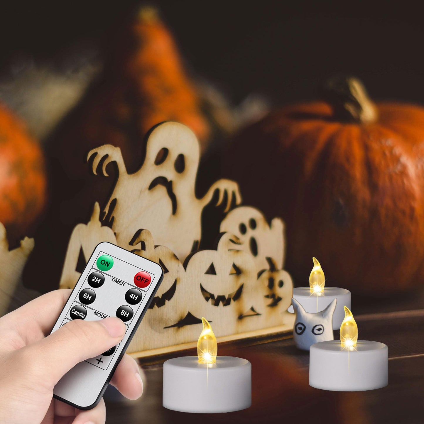 TSLVIC LED Tea Light Remote Control Candle,Flickering Flameless LED Candle,Long Lasting,Battery Operated with Timer for Home Decoration Seasonal &Festival Celebration WarmYellow (50pcs)