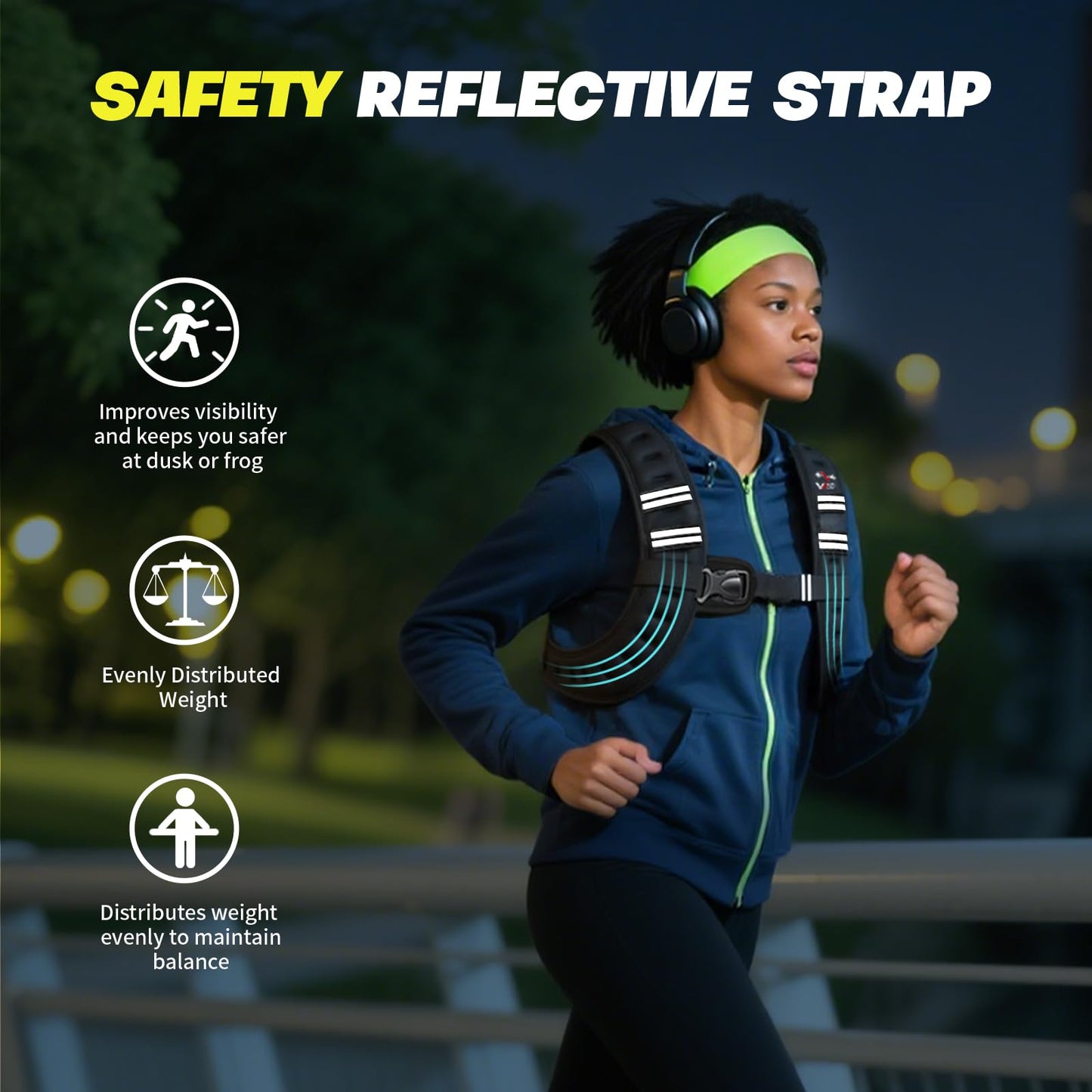 VBSD Weighted Vest Woman 6LB Weight Vest for Women Men Body Weight Vests for Walking Strength Training Running Workout Jogging Fitness Black