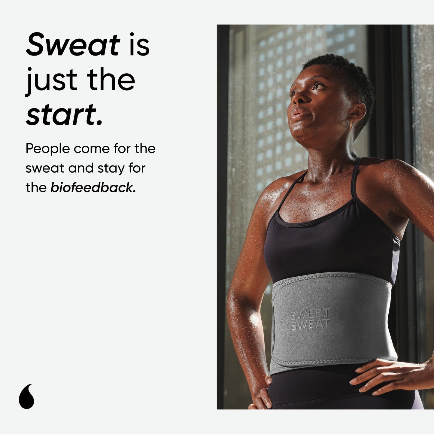 Sports Research Sweet Sweat Waist Trimmer (Core Series) - Premium Sweat Enhancing Fitness Band for Women & Men - Adjustable Fit · Latex-Free Neoprene - Matte Grey, Large