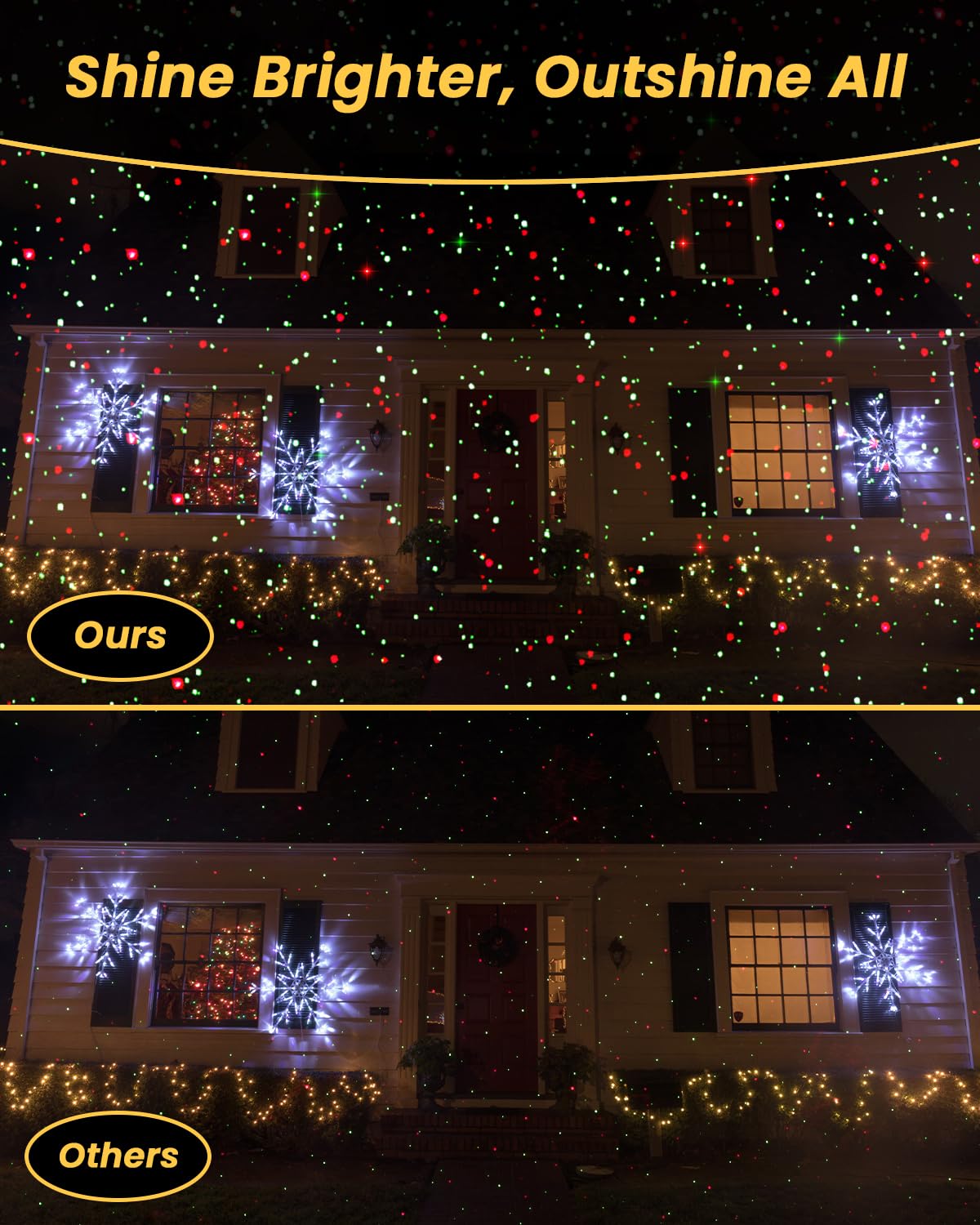 Enjoyedled Christmas Projector Lights Outdoor With Remote Control  Red And Green Galaxy Laser Light With Ip65 Waterproof  Home Decor For Wedding Garden Yard Holiday Party