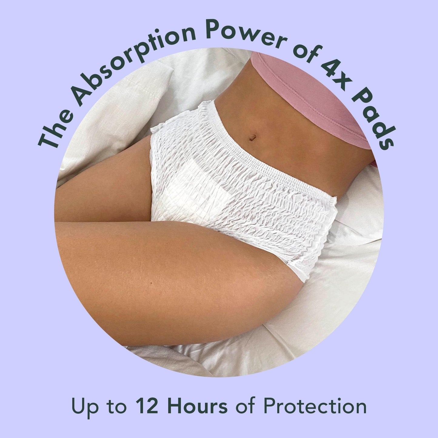 Rael Disposable Underwear for Women, Organic Cotton Cover - Postpartum Essentials, Leak Locker, Unscented, Maximum Coverage (Size L-XL, 20 Count)