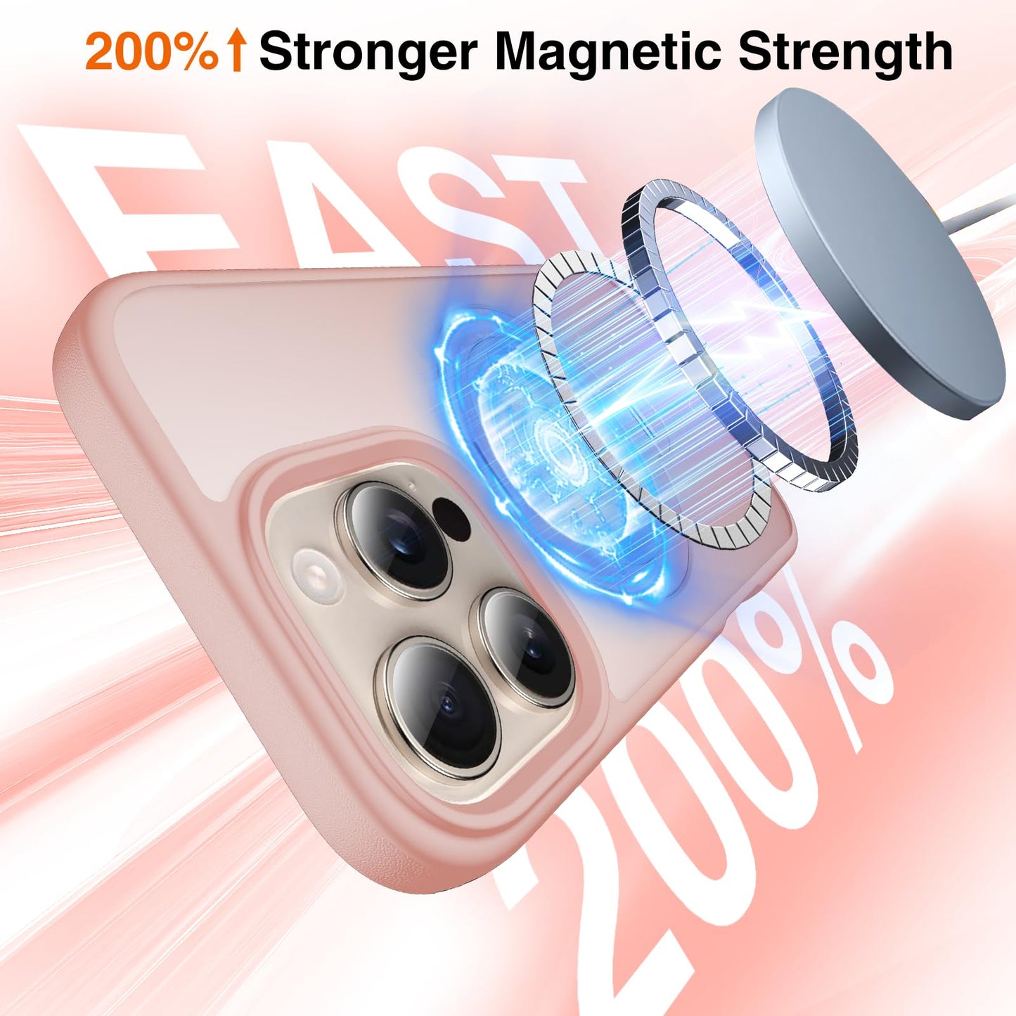 Chicfun 360 O-Ring Magstander For Iphone 16 Pro Case With Magnetic Kickstand Ring Holder [Compatible With Magsafe][360Rotate Sta