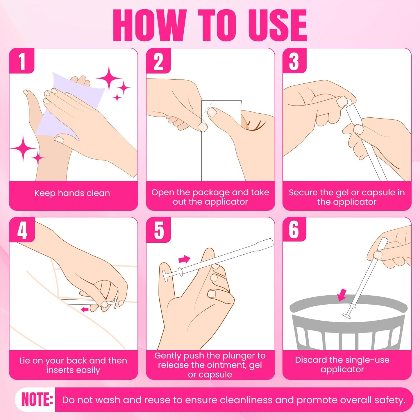 TENKAIWICK 30 Pack Disposable Vaginal Suppository Applicator for Women, Vaginal Applicator fits Size 0/00 Cap-Sules and Most Pills, Tablet Suppositories, Individually Wrapped