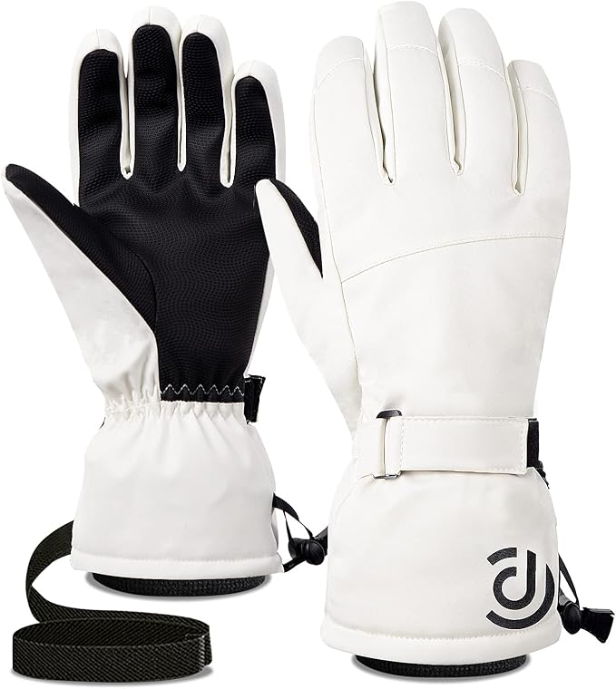 OMECHY Winter Gloves Men Women Warm Waterproof Ski 5 Layer Touch Screen Snow Gloves for Cold Weather