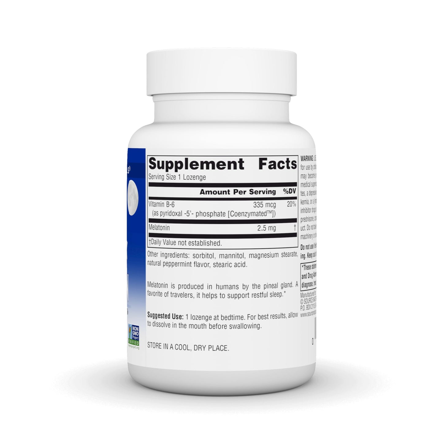 Source Naturals Melatonin, Sleep Supplement, 2.5 mg - 240 Peppermint Flavored Lozenges