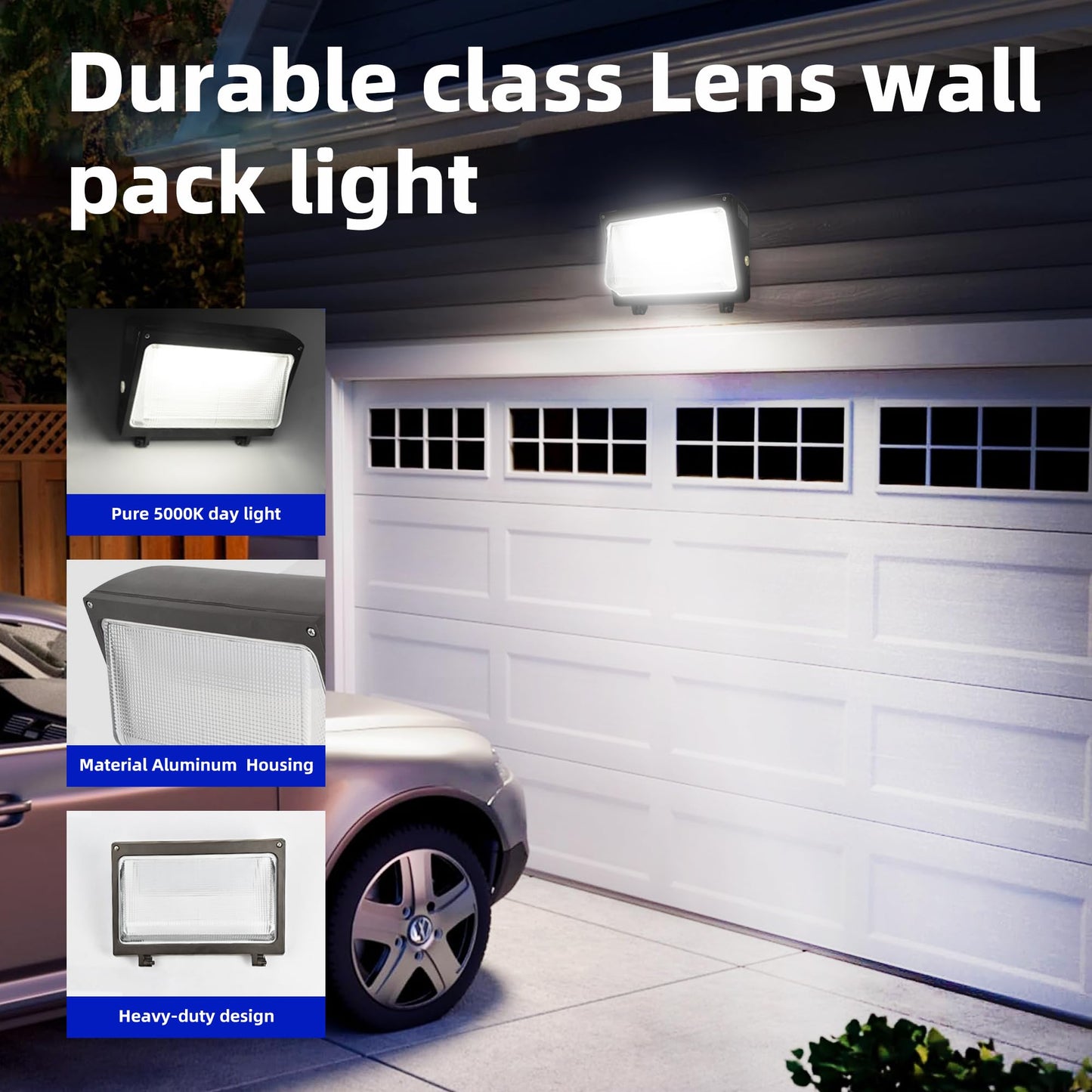 Hykolity 120W Led Wall Pack Light, 16200Lm, Dusk-To-Dawn Sensor, Waterproof, Brown, Model Wpa-0502