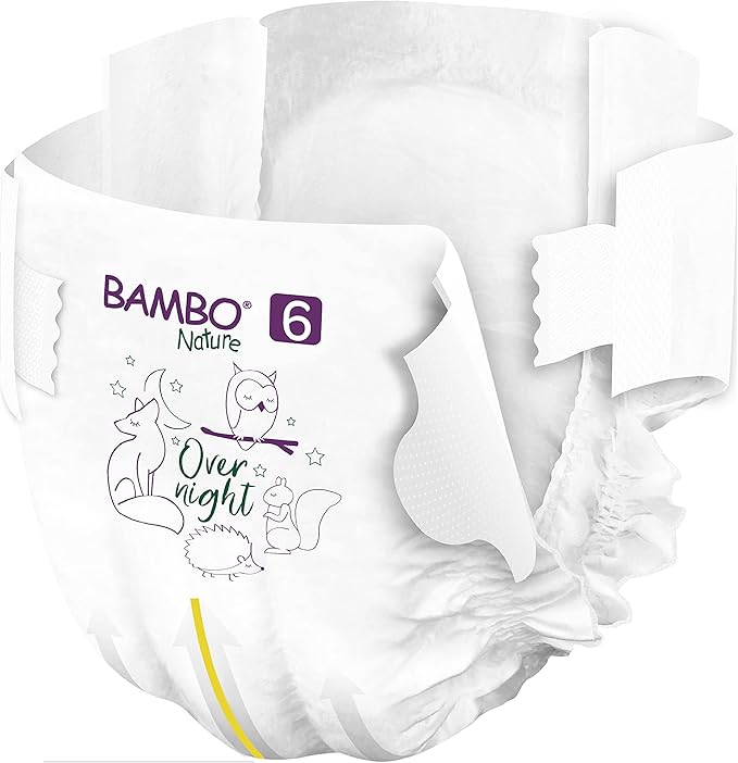 Bambo Nature Overnight Baby Diapers (Sizes 3 TO 6), Size 6, 20 Count