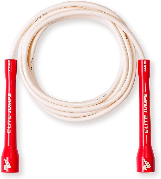 Elite Jumps Core Jump Rope - Indoor/outdoor adjustable jump rope for Training and Fitness - 6mm PVC Skip Rope for Fitness...