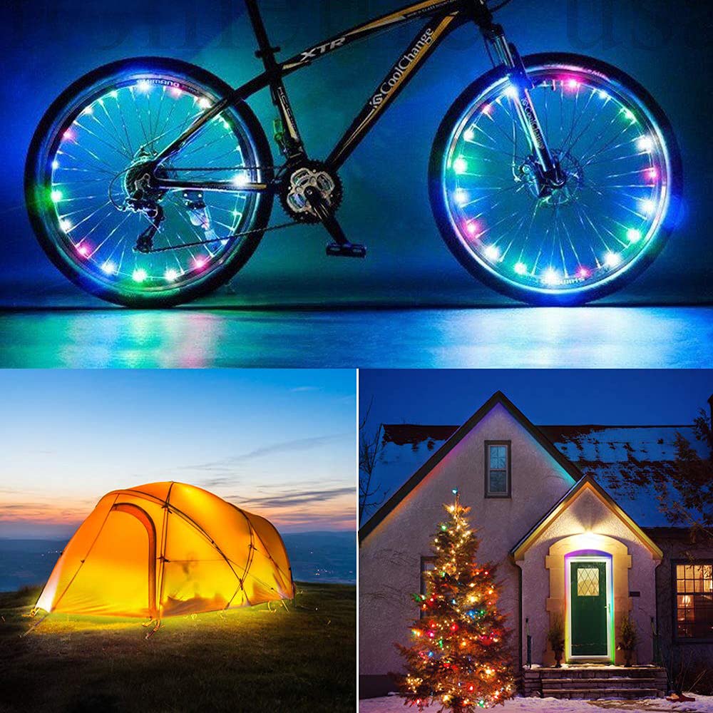 Dervacle Battery Powered LED Strip Lights 20ft Color Changing RGB with Remote, White