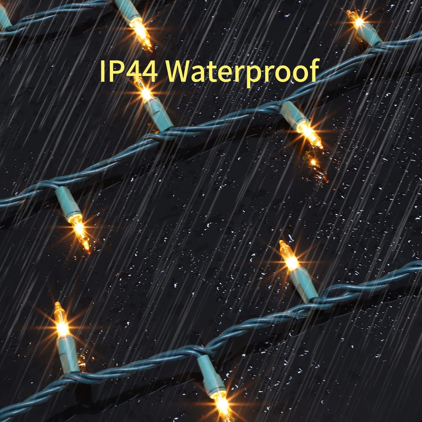 Glownova Green Wire  Yellow Incandescent Bulb 100 Mini String Lights For Indoor Christmas Tree Garland Birthday Wedding Party Festival Decoration
