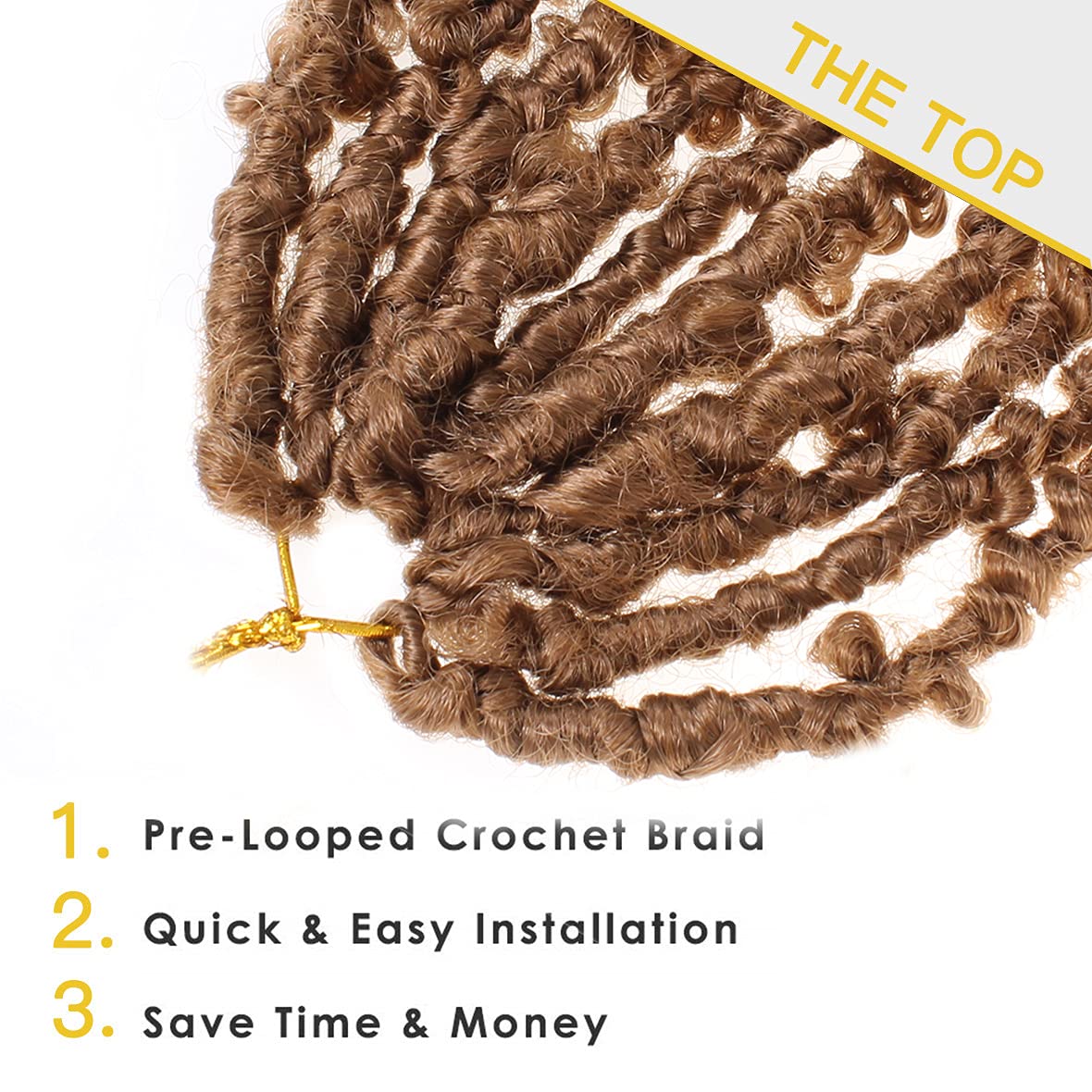 ZRQ Butterfly Locs Crochet Hair 24 Inch 6 Packs Pre-Twisted Distressed Locs Hair Messy Braids for Women #27