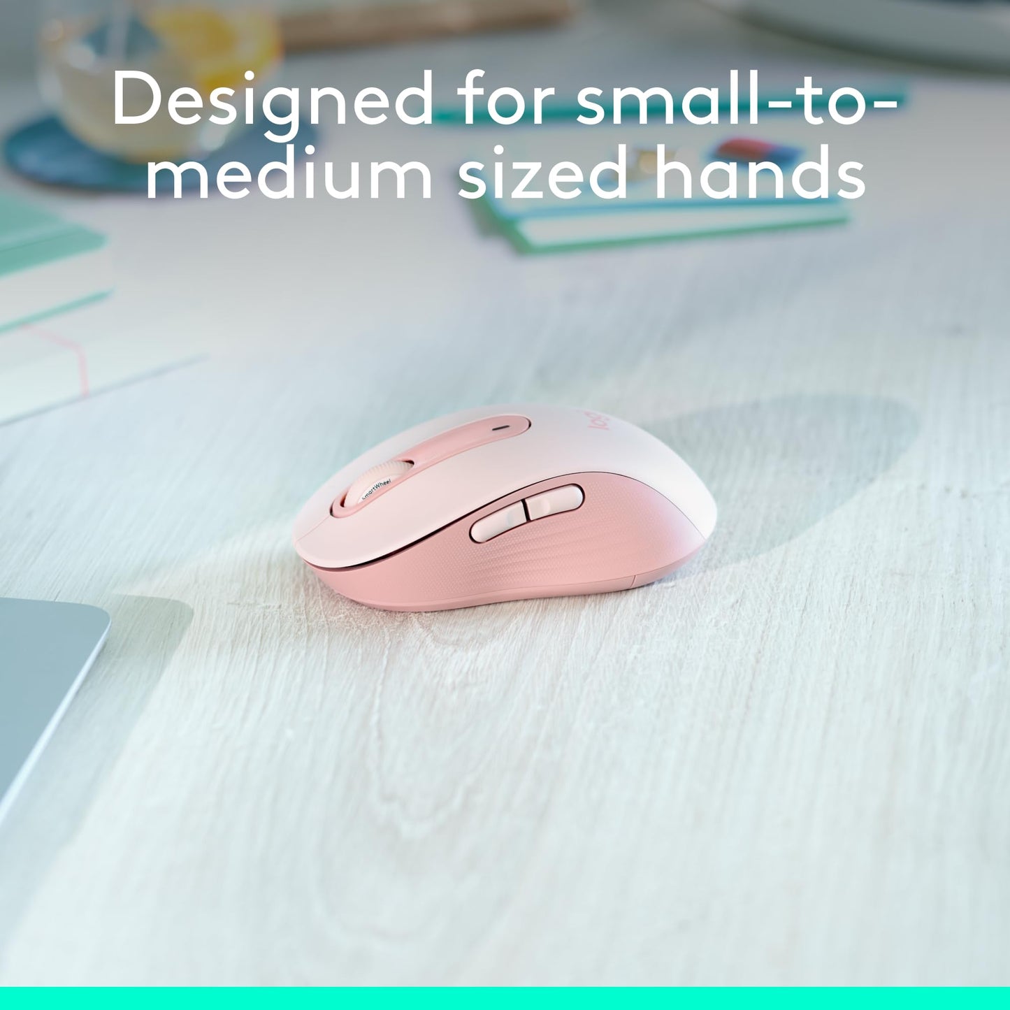 Logitech Wireless Mouse Signature M650- Small Hands, 2-Year Battery, Silent Clicks, Customizable Buttons, Bluetooth, Pc/Mac/Chro