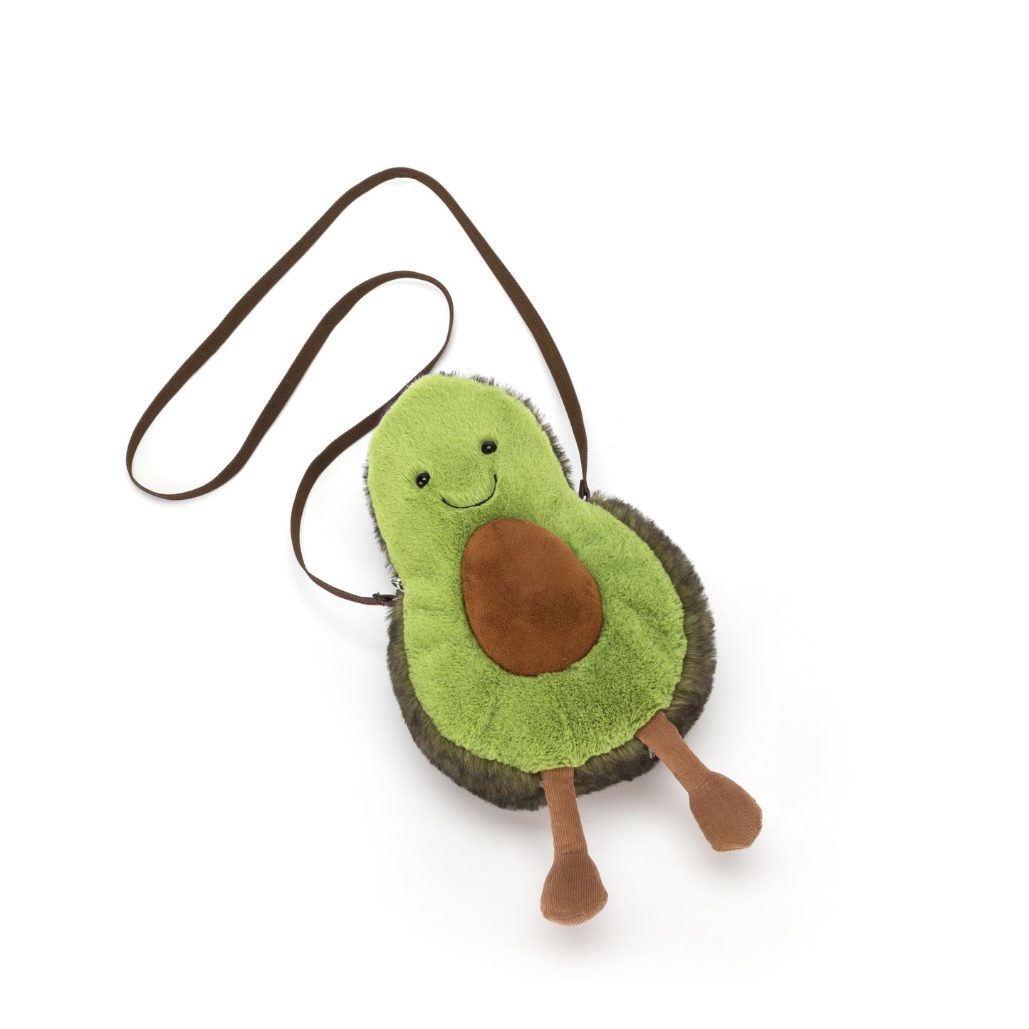Jellycat Amuseables Avocado Plush Bag, 11.5 inches - Crossbody and Shoulder Purse - Fun and Unique Handbag