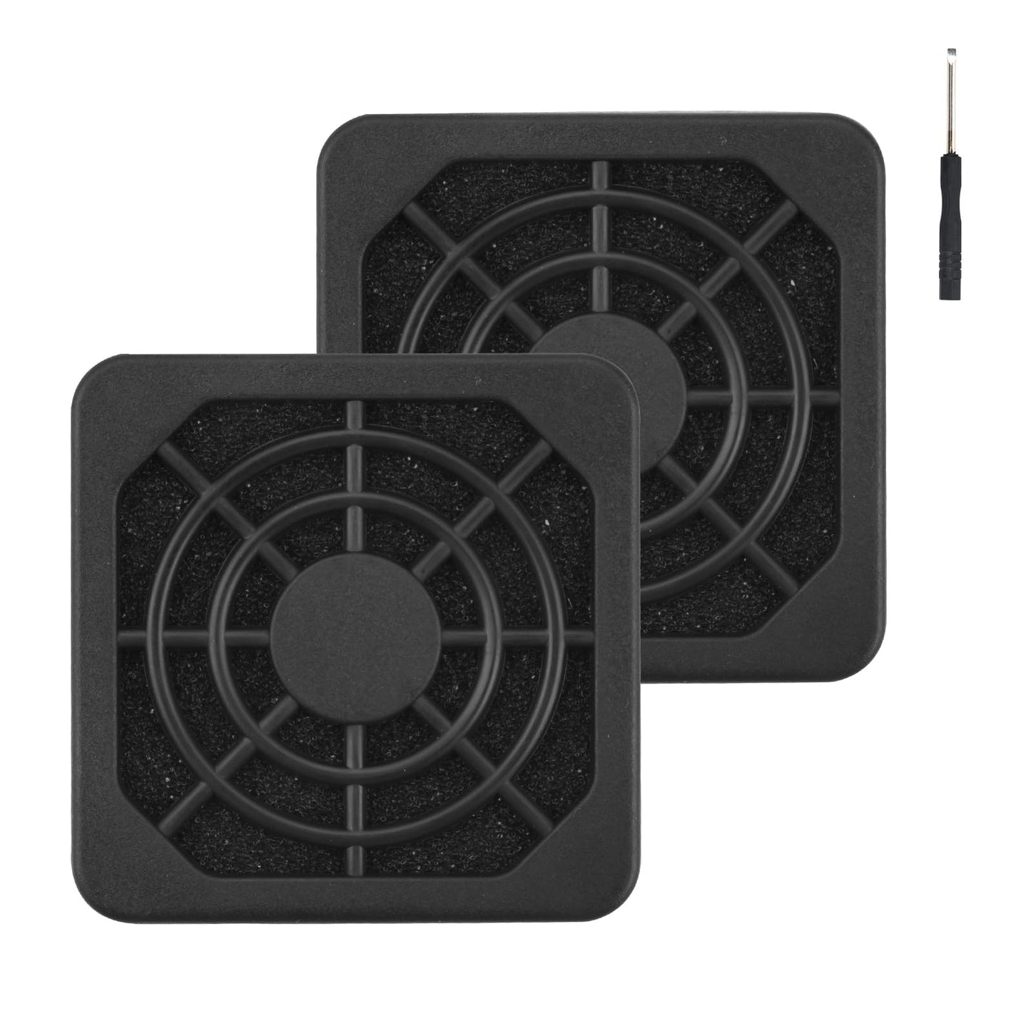 Eluteng 80Mm Fan Filter 2 Pack Ventilation Grill Cover Ip40 Dustproof Cool Computer Ventilator Guard With Screwdrivers Dust Filt