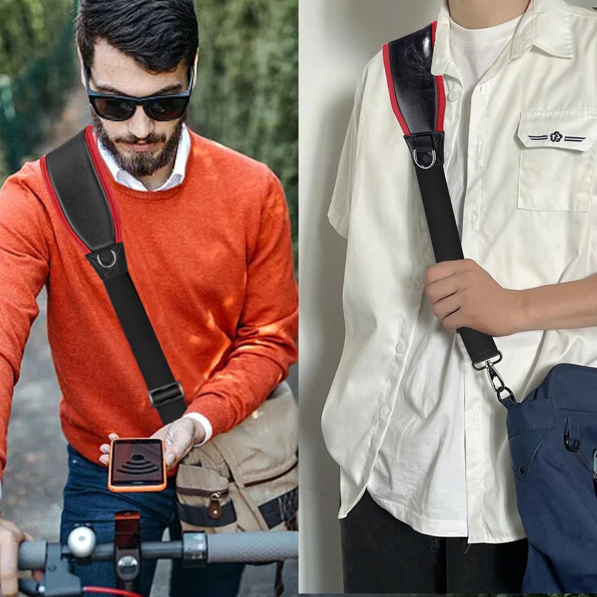 ZINZ 79" Universal Bag Strap with Neoprene Thick Padded, Fixed Pad Strap with Adjustable Buckles and Metal Swivel Hooks