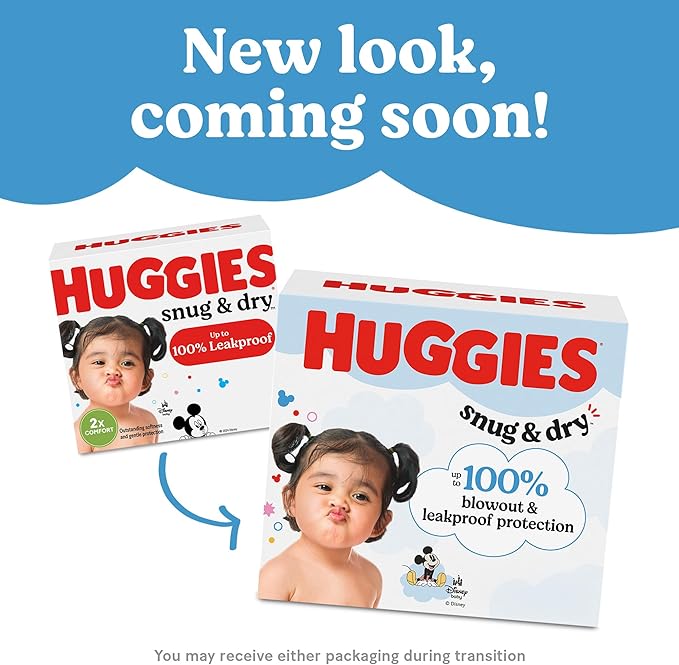 Huggies Size 4 Diapers, Snug & Dry Baby Diapers, Size 4 (22-37 lbs), 76 Count, Packaging May Vary