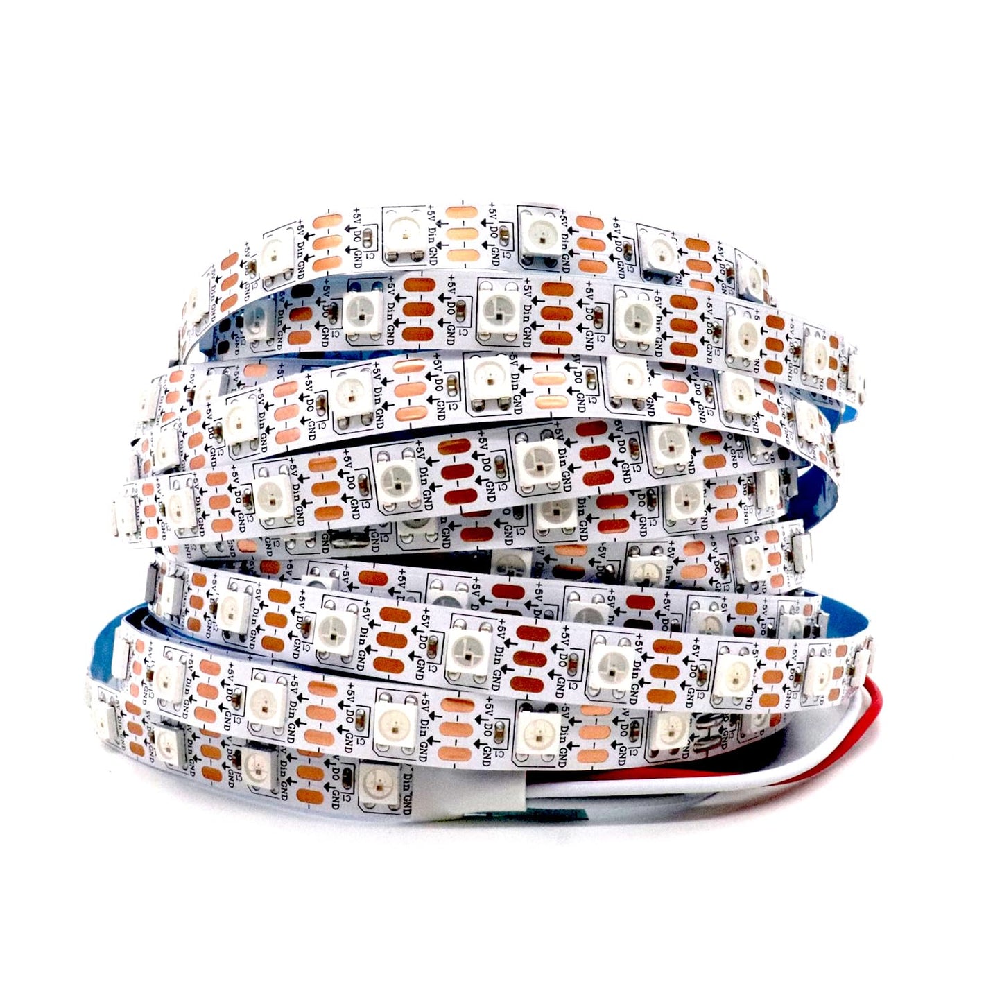 Adresuno Ws2811 Ic Led Strip 60Pixels/M 16.4Ft 300Leds Non-Waterproof White Pcb Model Aqyc-211214-7