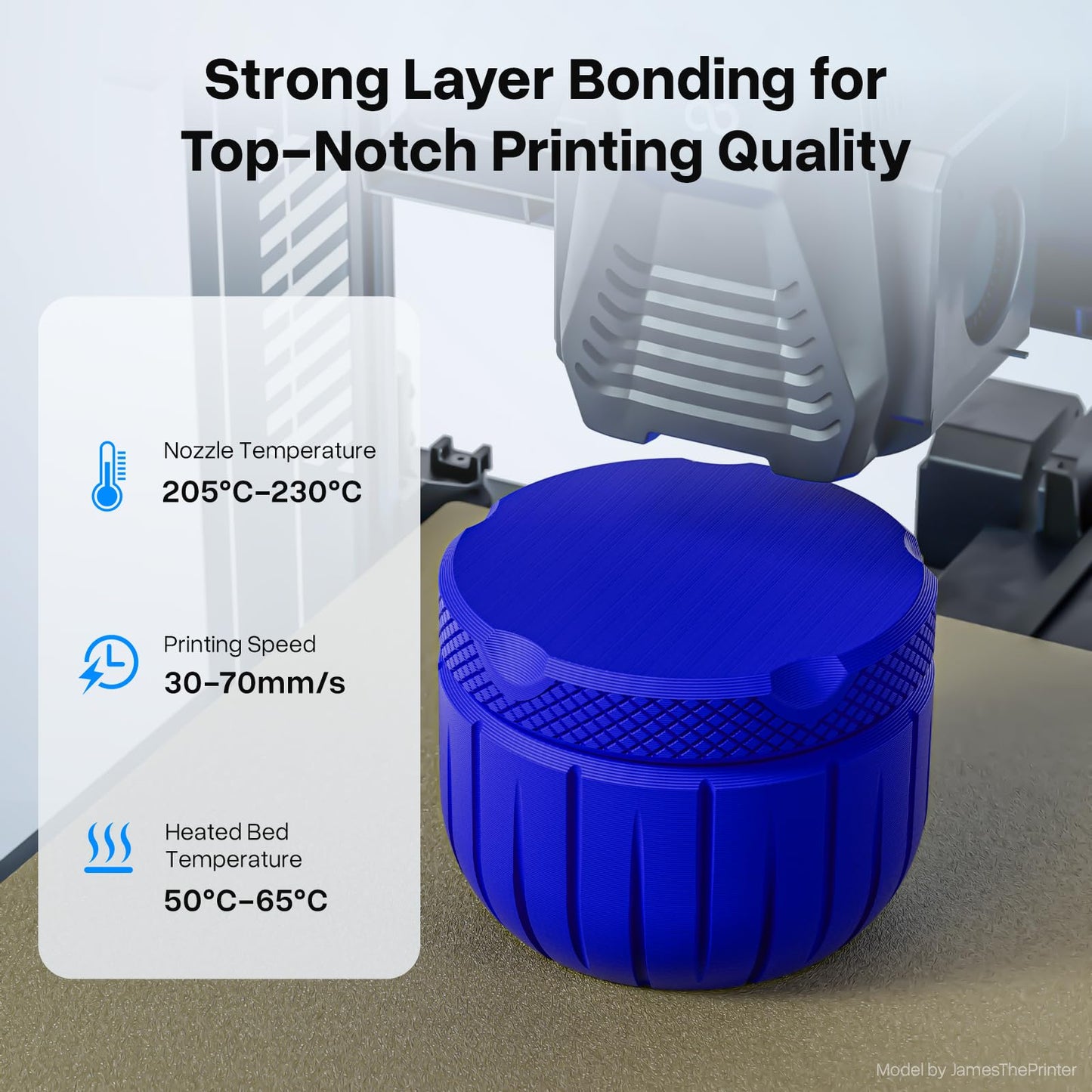 DEEPLEE PLA+ 1.75mm 3D Printer Filament, PLA Plus with Dimensional Accuracy +/- 0.02mm, Higher Strength and Toughness, Neatly Wound, No Clogging, Fits for Most FDM 3D Printers, 2KG Black