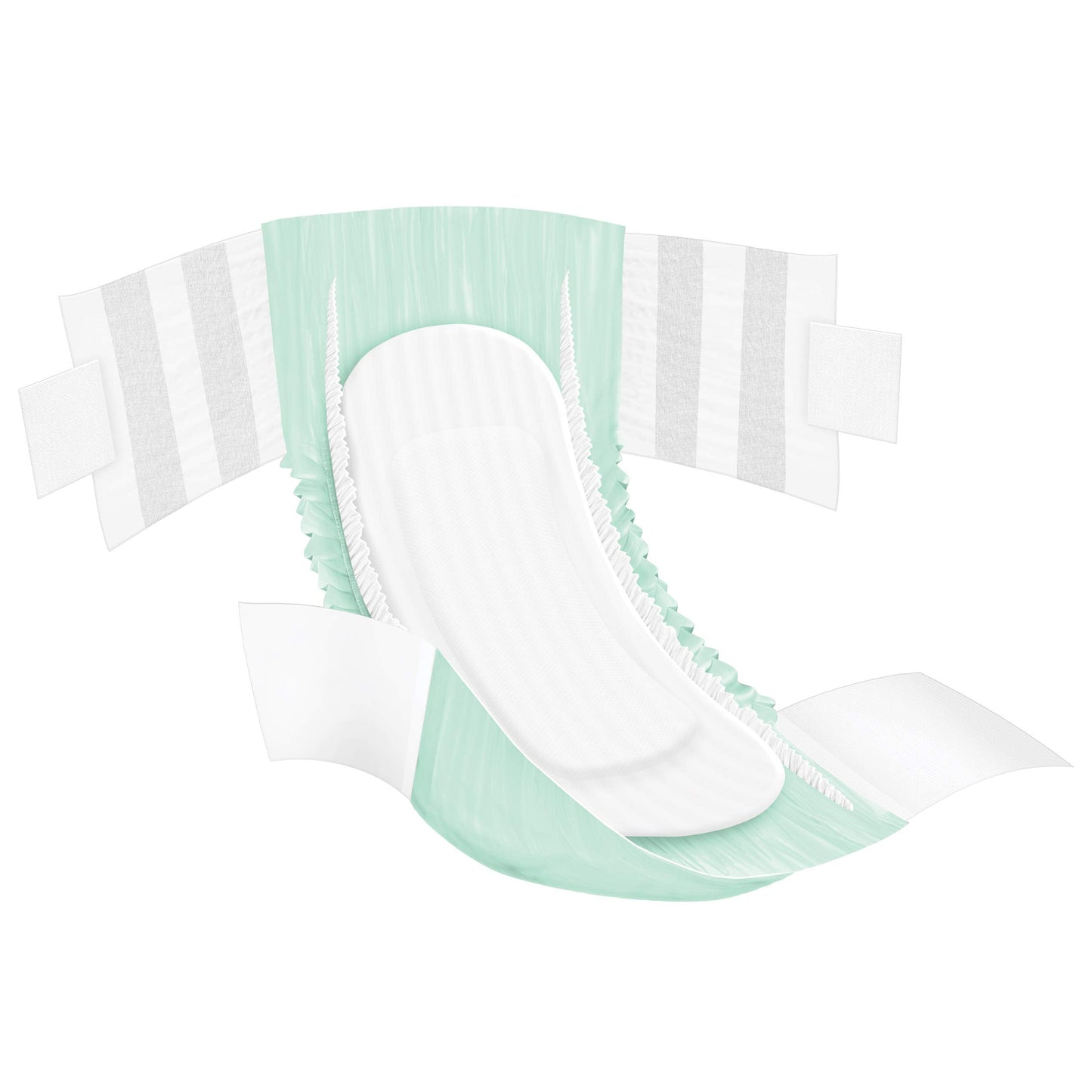FitRight Stretch Ultra Adult Briefs, Incontinence Diapers with Tabs, Heavy Absorbency, Large/XL/2XL, 51 to 70", 20 Count
