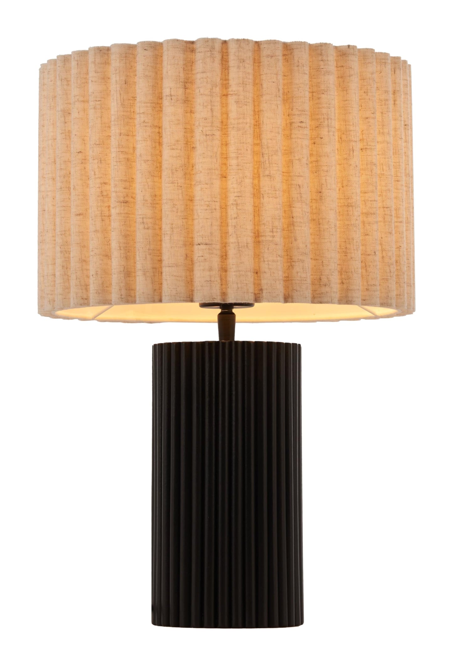 Zuo Aurora Table Lamp - Medium Size, Plastic, Beige & Black, Model 56182