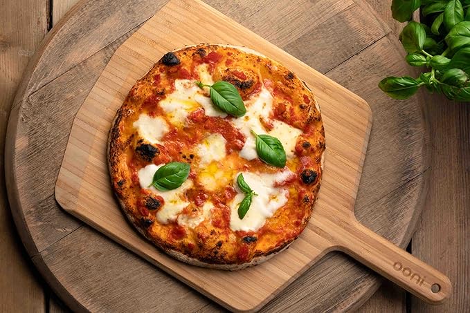 ooni 12" Pizza Peel Turning Peel 12" Bamboo Serving Pizza Peel - Essesntial Pizza Oven Accessories Bundle