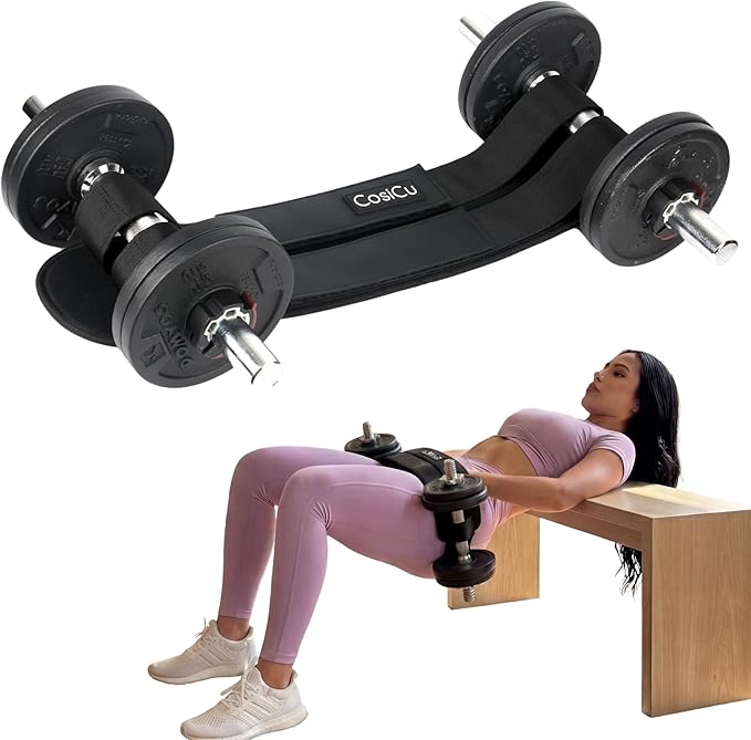 Hip Thrust Belt for Women – Adjustable Glute Belt for Dumbbells, Kettlebells & Plates – 400 lbs Support, No Hip Pain, Dua...