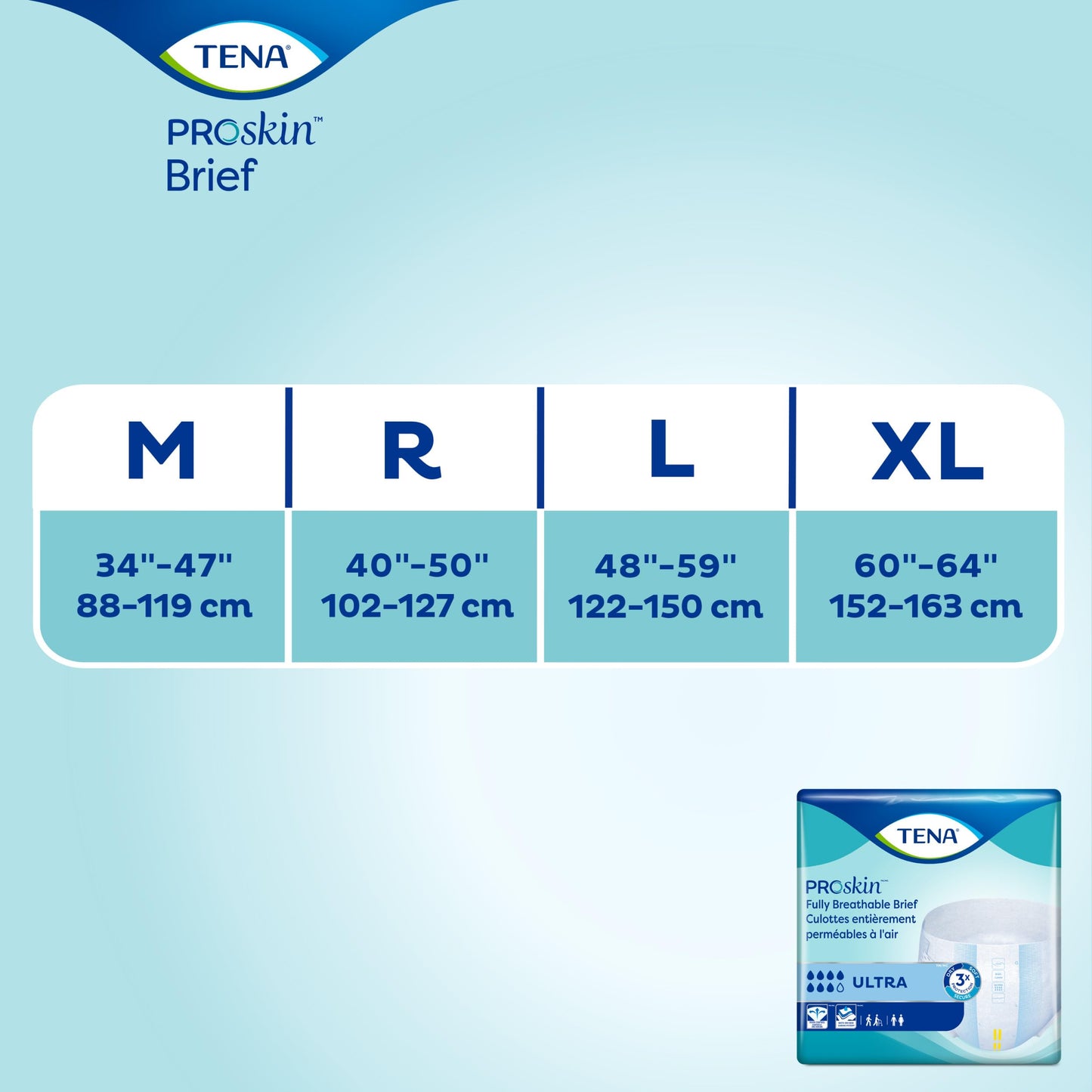 TENA Ultra Breathable Briefs, Incontinence, Disposable, Heavy Absorbency, Large, 40 Count, 40 Packs, 40 Total