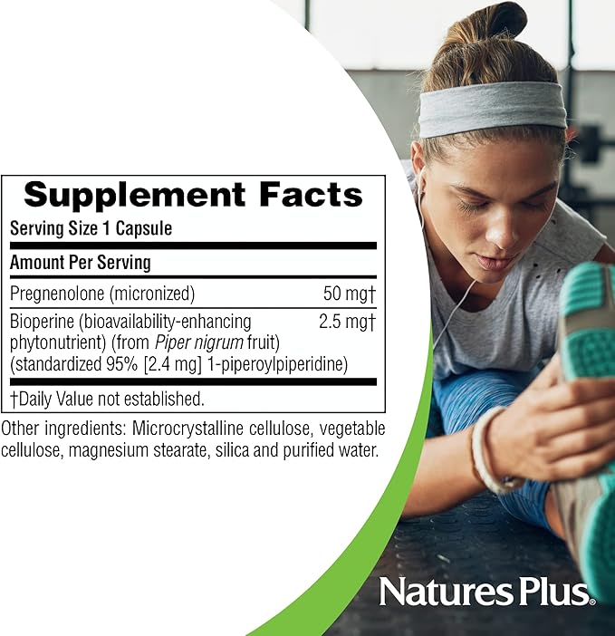 NaturesPlus Ultra Pregnenolone - 60 Capsules - Promotes Overall Well-Being, Immune Support & Cognitive Function - 60 Servings