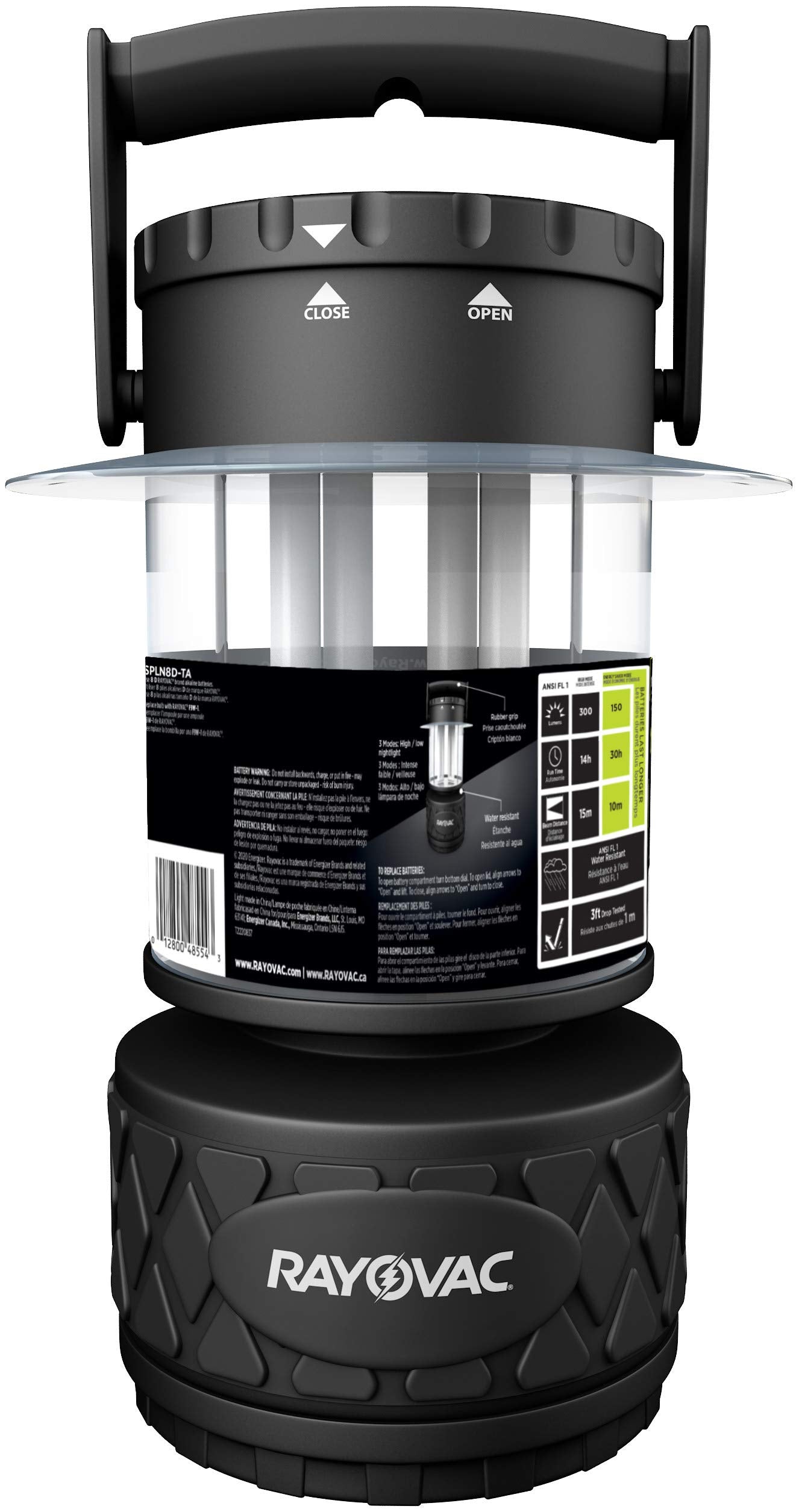 Rayovac Sportsman Led Camping Lantern  Battery Powered Lantern  Water Resistant Hurricane Supplies And Emergency Light  Pack Of 1