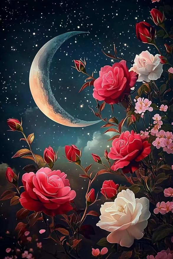 Beautiful Flower Moon 1000 Piece Adult Wooden Puzzle - Achieve a Sense of Accomplishment, Unique Room Decoration & Collectible, Perfect for Relaxation & Creativity