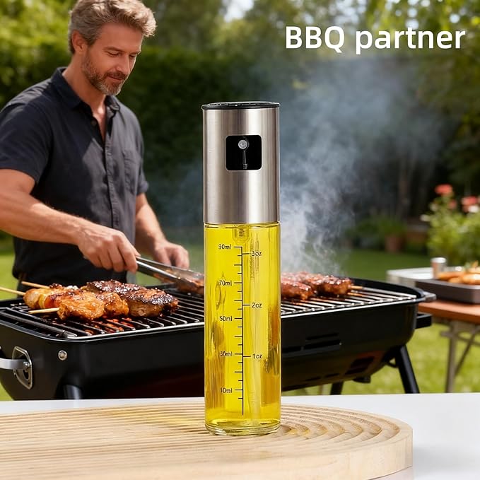 Oil Sprayer for Cooking-Oil Sprayer Mister Refillable Olive Oil Spritzer with Continuous Spray,Portion Control, Perfect for Salads, BBQs, Baking,Frying & Air Fryers(100ml)