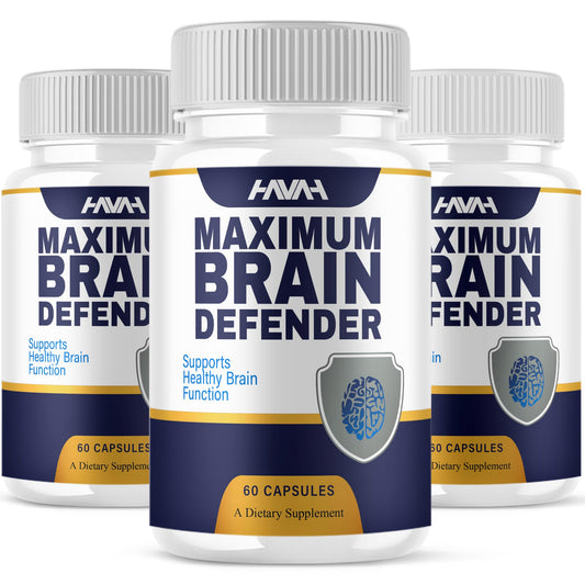 (3 Pack) Brain Defender Advanced Wellness Support Supplement BrainDefender Capsules, Brain Defend Max Strength Health & Wellness Multivitamin, BrainDefender Wellness Support Supplement (180 Capsules)