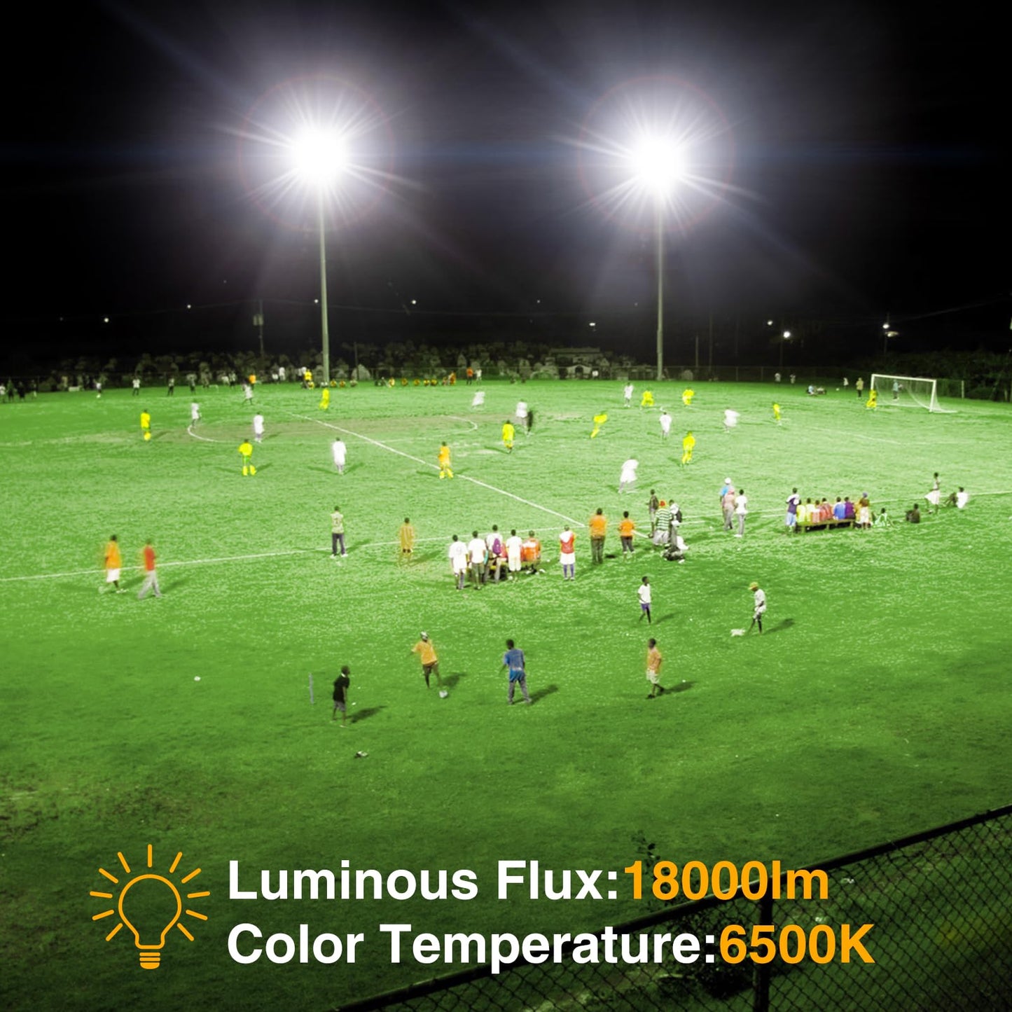 Onforu 200W LED Flood Light, 18000LM Bright, IP66 Waterproof, 6500K Daylight White, Black, Model ON-FG56-DW-US-2,